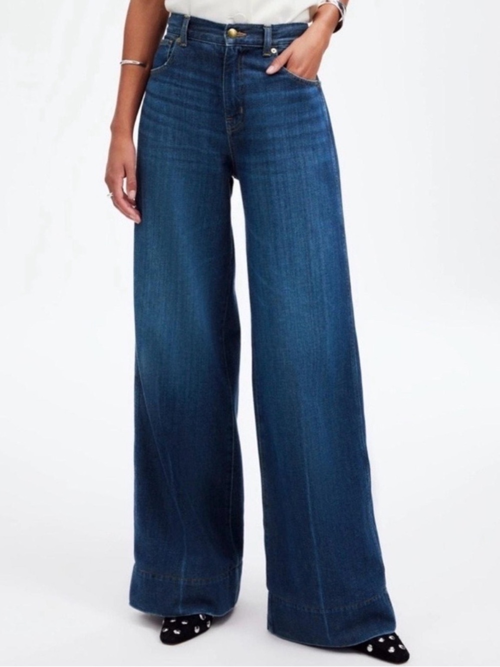 Madewell Superwide Leg Softdrape Cashmere Jeans Ellsworth Wash 26